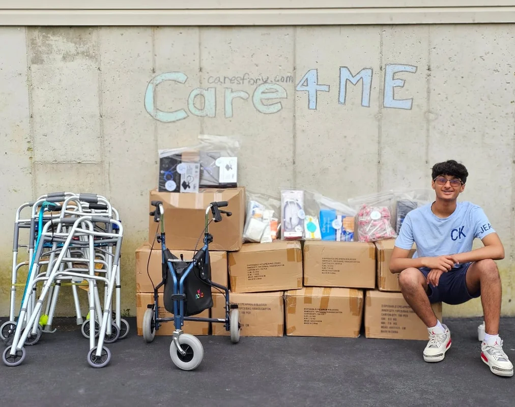 donation of PPE and walker