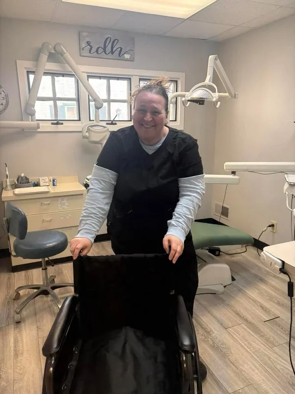 Donated wheelchair to Dental office